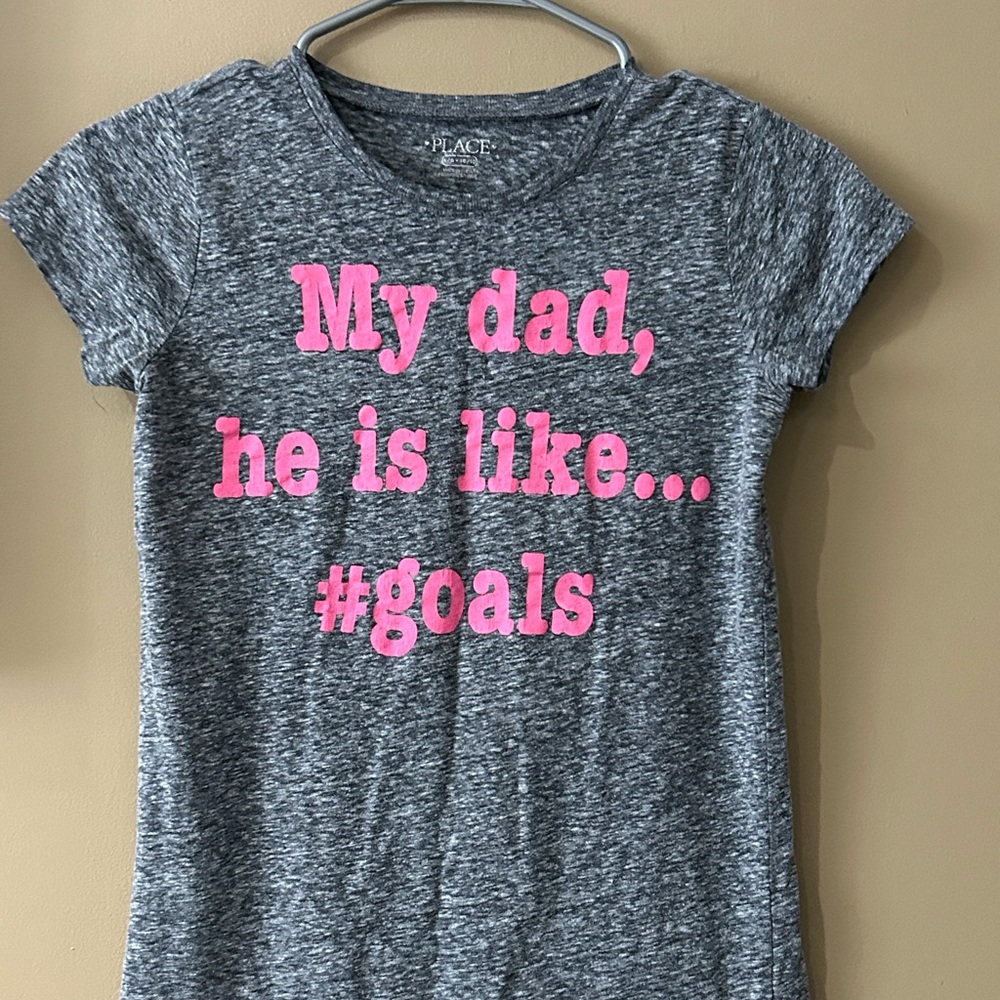 The Children's Place Gray and Pink Graphic Tee size L